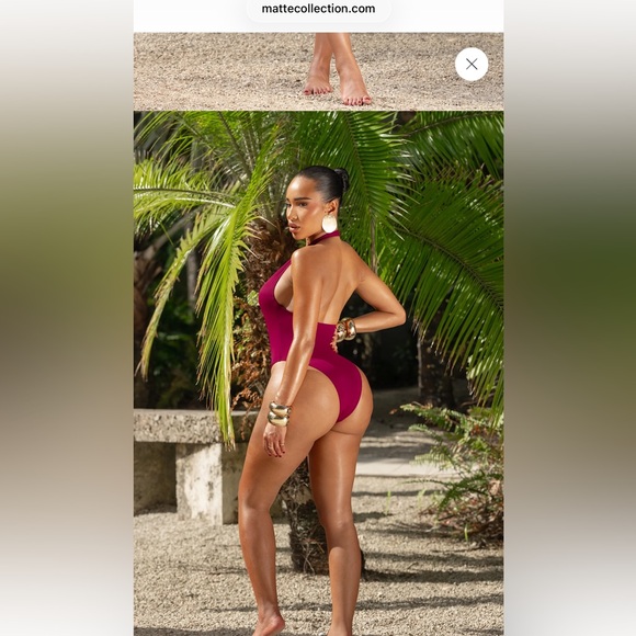Matte Collection Starvos Swimsuit (wine) - Picture 2 of 6